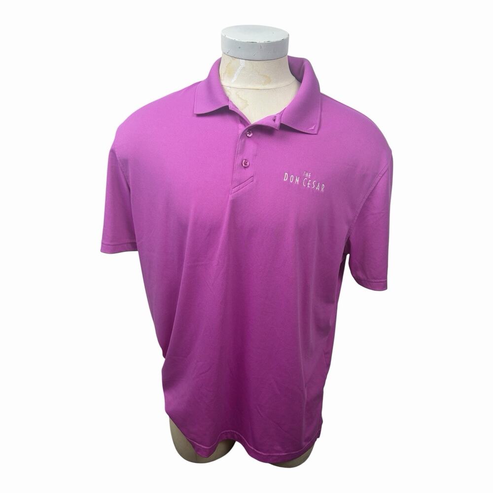 The Don CeSar Polo Shirt Mens XL Pink Purple St Pete Beach Florida Resort Golf